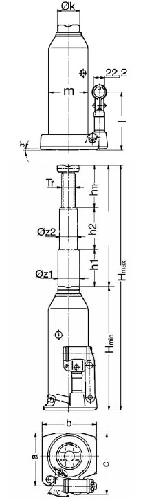 Hydraulický zvedák HWK (pro zvedání automobilů) Hydraulický zvedák HWK (pro zvedání automobilů)